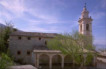 Trevi, Italy. Lapigge, Chiesa di S. Arcangelo, il convento visto da Nord.