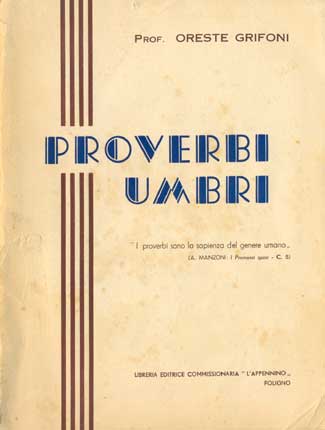 Proverbi Umbri di Oreste Grifoni da Trevi