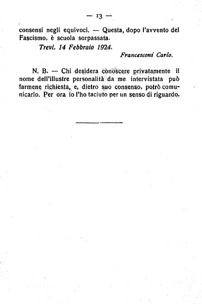 Trevi - Per l'acquedotto, di Carlo Francesconi - 1924