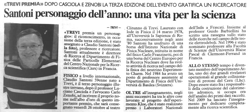 Trevi Premia Caludio Santoni