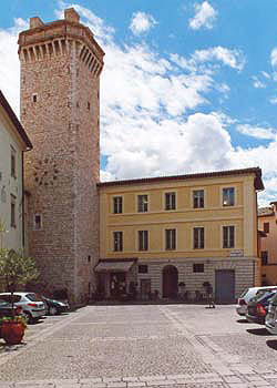 Trevi, Italy. Piazza Mazzini, Palazzo del Governatore o ex Pretura