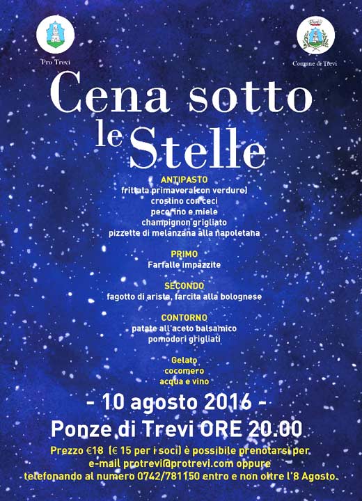 Cena sotto le stelle 2016