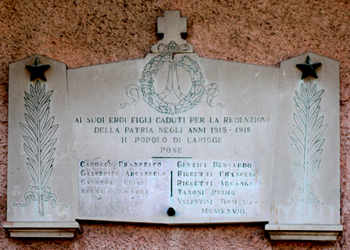 Trevi - Pigge - Lapide dei caduti in guerra