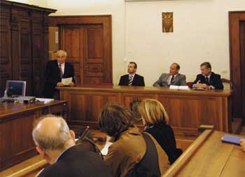 Trevi, sala del consiglio Comunale. Spellani presenta Bill Thayer