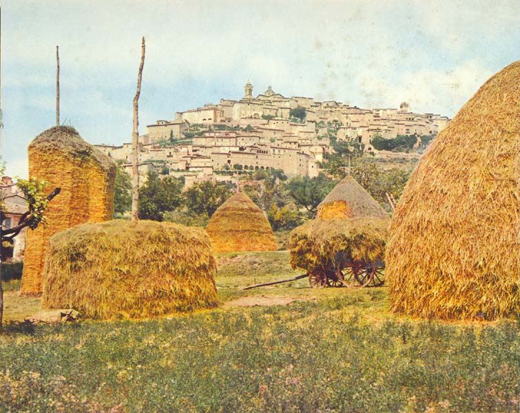 Trevi, Panorama - calendario  CAMPARI, Agosto 1964