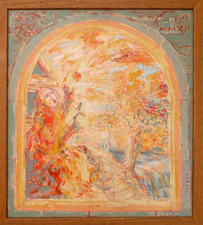 Gillessen - L'alto seggio del santo, olio su tavola