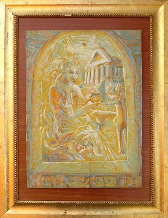 Gillessen - La dea della pace, olio su tavola