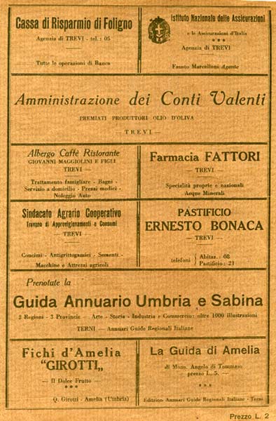 Trevi, Guida di A Bonaca, ultima di copertina