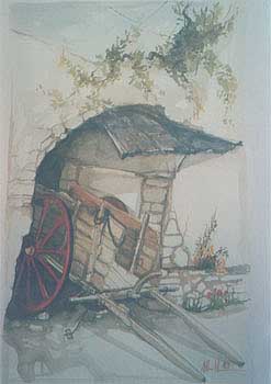 Altavilla Palini - Carro materano - acquarello