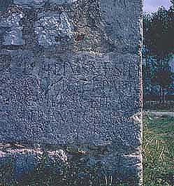 Trevi, Italy. S. Lorenzo, chiesa di S. Apollinare, epigrafe funeraria classica.