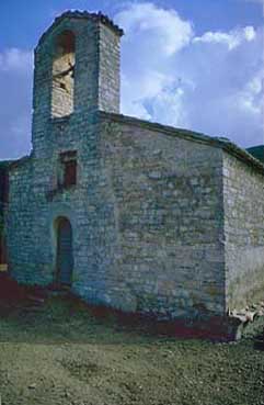 Trevi, Italy. Manciano, voc. Elceto. Chiesa di S. Martino, facciata.