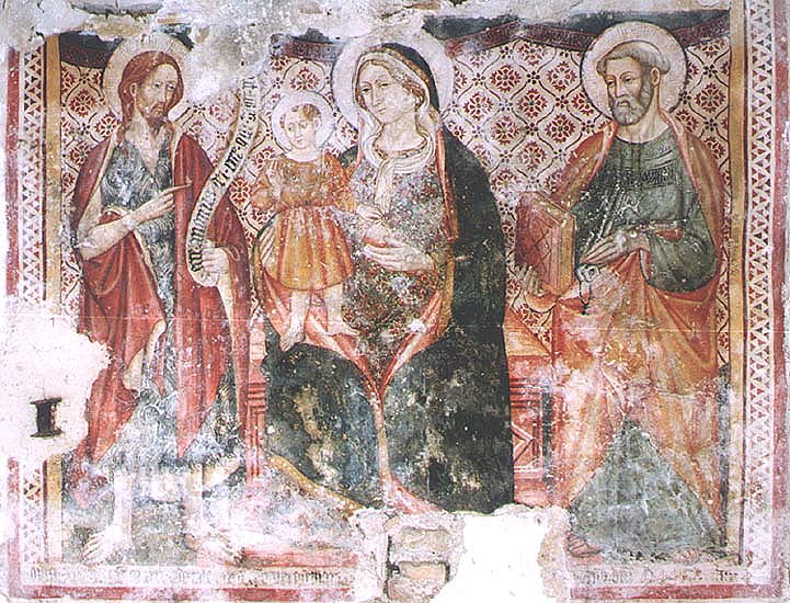 Trevi, Bovara: Bartolomeo da Miranda, affresco