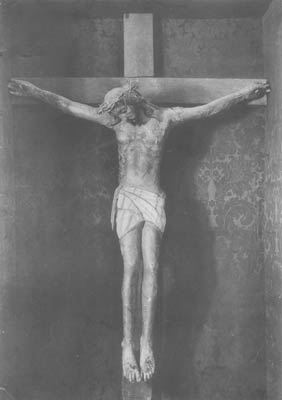 Il Crocefisso della Chiesa di Bovara (Foto Laurentini, ca 1930)