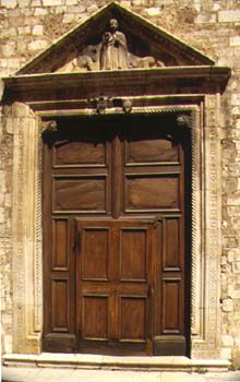 trevi, Italy- Chiesa di s. Emiliano, Portale
