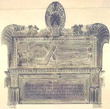 Trevi, Chiesa di S. Giovanni, Monumento Funebre di Alessandro Valenti