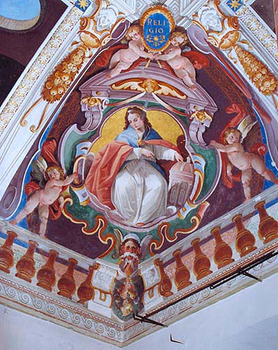 Trevi, Italy - Villa Fabbri, Sala di nordovest - Vela d'angolo