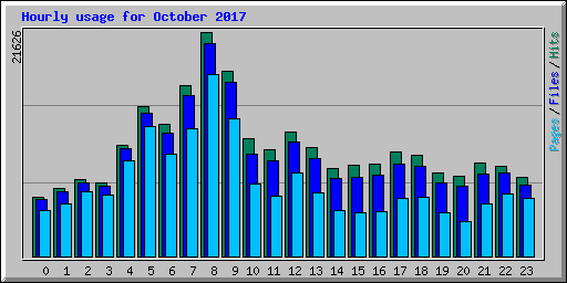 Hourly usage for October 2017